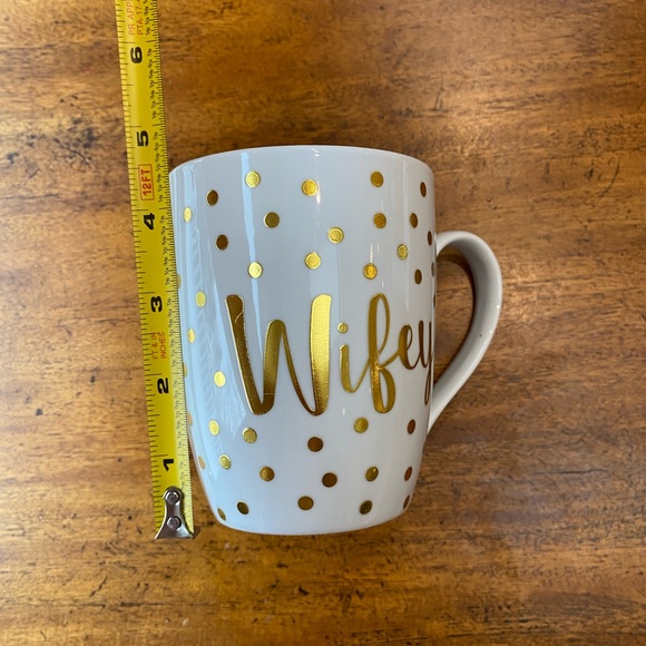 Francesca's Collections Dining Wifey Mug Metallic Gold New Wife